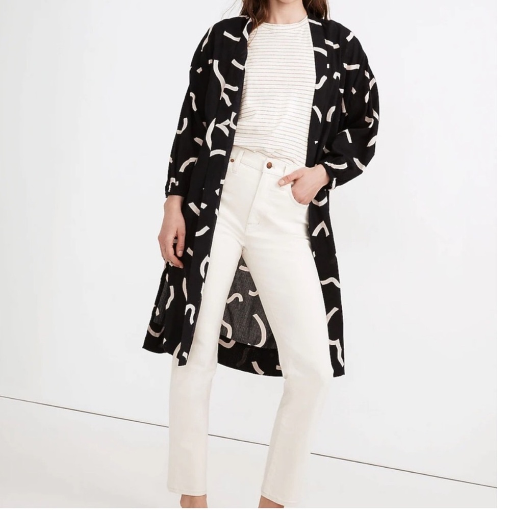 Madewell Abstract Print Kimono Duster M Beach Robe M